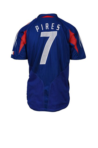 null Robert Pires. Midfielder. Jersey No. 7 of the French team for the friendly match...