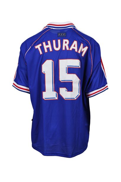 null Lilian Thuram. Defender. Jersey No. 15 of the French team for the final of the...