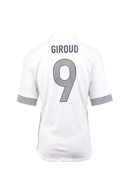 null Olivier Giroud. Striker. Jersey No. 9 of the French team for the friendly match...