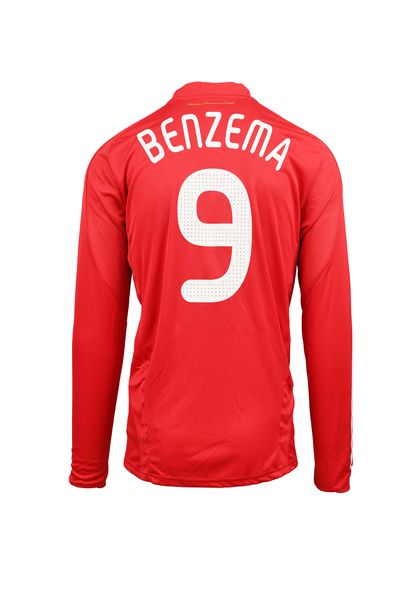 null Karim Benzema. Striker. Jersey No. 9 of the French team for the friendly match...