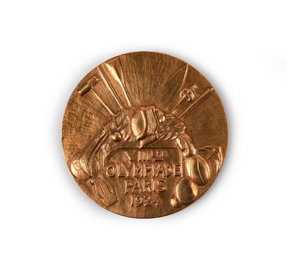 null Paris 1924. Bronze medal for the 3rd place at the VIIIth Summer Olympic Games....