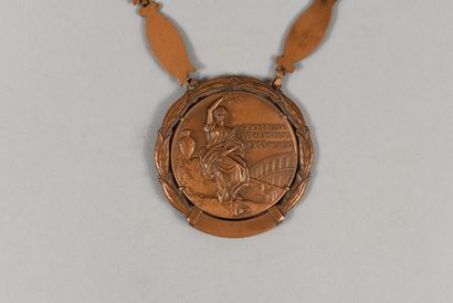  Rome 1960. Médaille de bronze pour la 3ème place remportée par Willy Vanden Berghen,...