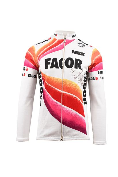 null Stephen Roche. Long sleeve jersey of the Fagor-MBK team worn during the 1988...