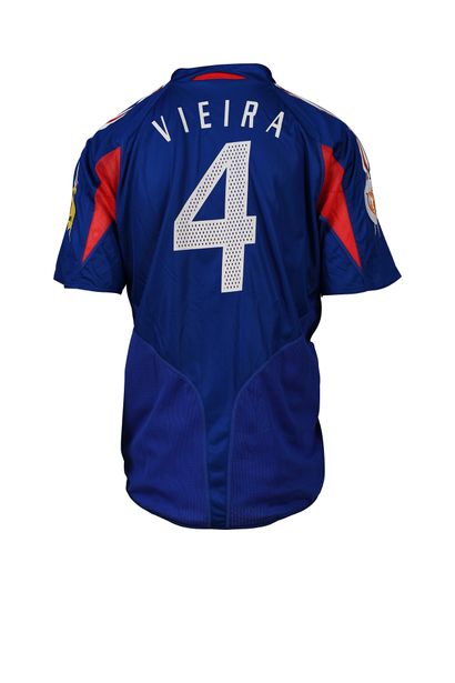 null Patrick Vieira. Midfielder. Jersey N°4 of the French Team for the match of the...