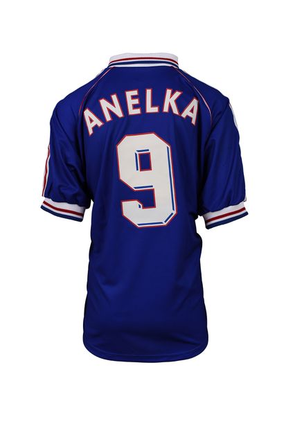 null Nicolas Anelka. Attacker. Jersey N°9 of the French Team for the Jean-Pierre...
