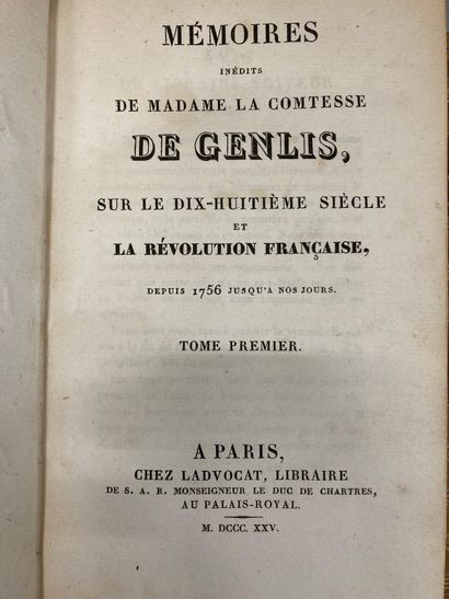 null REVOLUTION - Set of 2 works in 11 volumes



GENLIS, Stéphanie Félicité comtesse...