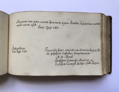 null [PROTESTANTISME - DOUBS - TÜBINGEN]. «Amicitiae dicatum». Album amicorum de...