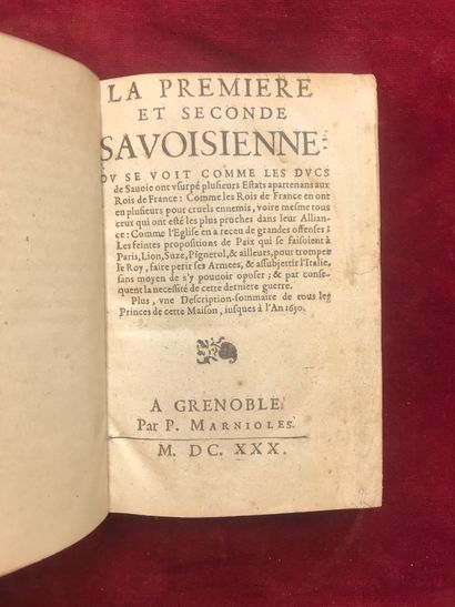 null XVIIe et XVIIIe s. - SAVOIE – Ensemble de 3 ouvrages. 



ARNAUD, Antoine -...