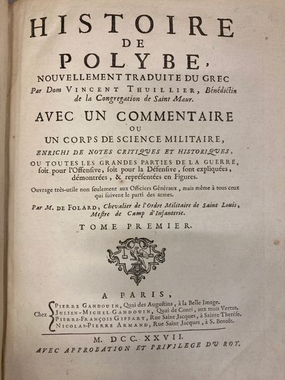 null XVIIIth c. | THUILLIER, dom Vincent - Histoire de Polybe, nouvellement traduite...