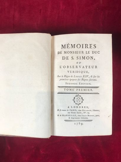 null XVIIIe s. | SAINT-SIMON, Louis de Rouvroy, duc de - Mémoires [...], ou l'Observateur...