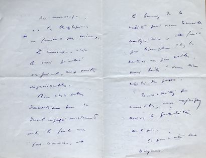 MUGNIER, Arthur dit l'Abbé (1853-1944). Set of 3 documents :
-MUGNIER, Abbé. L.A.S....
