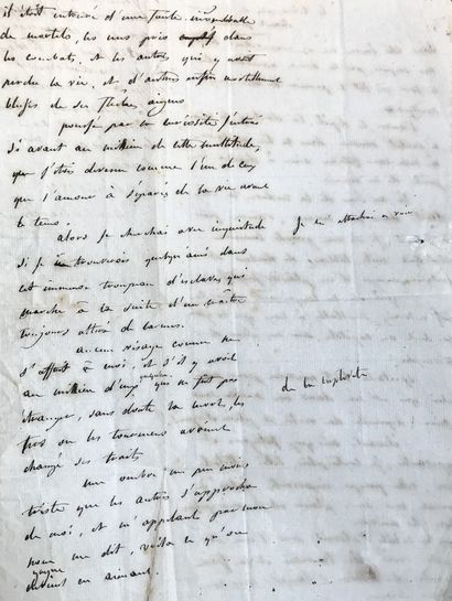 RECAMIER, Juliette (1777-1849), femme de lettres. Manuscrit autographe intitulé Le...