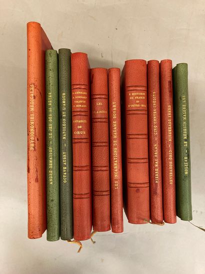 null MEDICINE - Set of works published by medical publishers bound in half-chagrin...