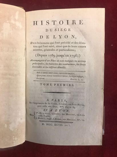 XVIIIe s. | LYON - Histoire du siège de Lyon...