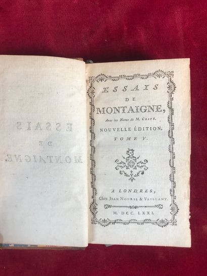null XVIIIth c. | MONTAIGNE - Essays with notes by M. Coste. New edition. 

London,...