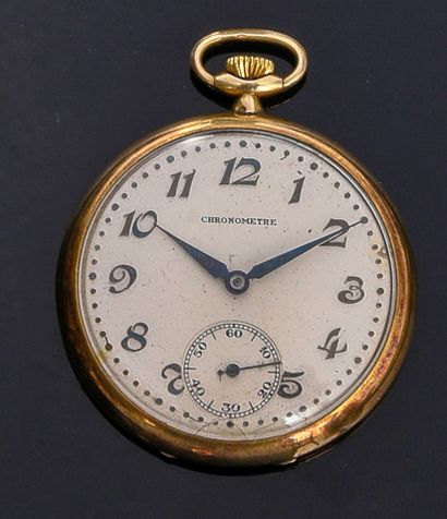 null POCKET WATCH CHRONOMETER Pocket watch in ARGOR, mixture of gold and silver where...