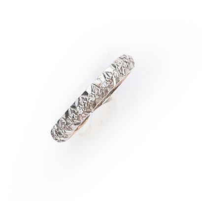 American wedding band in white gold 750th...