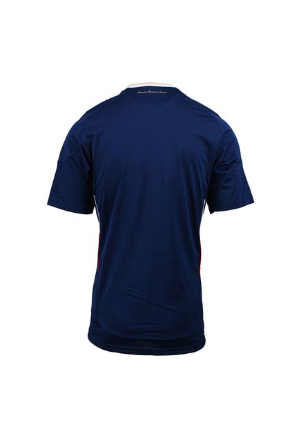 null Shirt of the French team with the signatures of the players during the International...