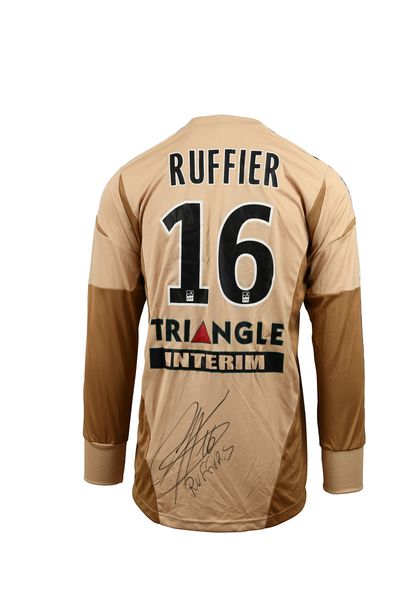 null Stéphane Ruffier. Goalkeeper. Jersey #16 of AS Saint-Etienne for the 2012-2013...