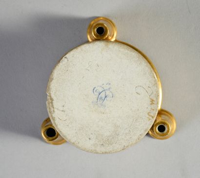 null Inkwell in two parts in Sèvres porcelain of the first half of the XIXth century...