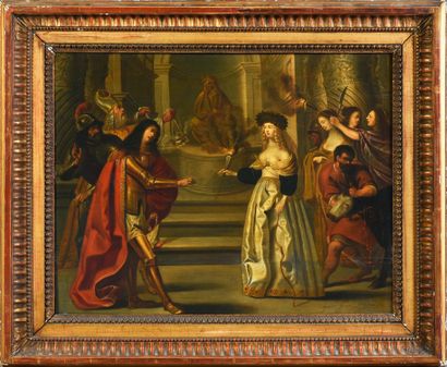 Jannis van Der STRATEN (circa 1620 - 1671) Le mariage de Mars et Vénus
Huile sur...