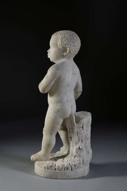 D'après l'Antique Enfant Nubien
Marbre
H. : 79 cm
Rome XVIIe siècle (accident à un...