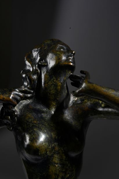 Harriet Whitney FRISHMUTH (1880-1980) La Nostalgie, 1929
Bronze à patine verte représentant...