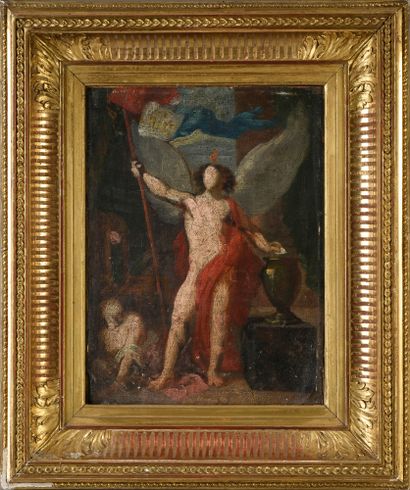 École française, vers 1848 Allegory of the Republic, in the form of a winged genius,...