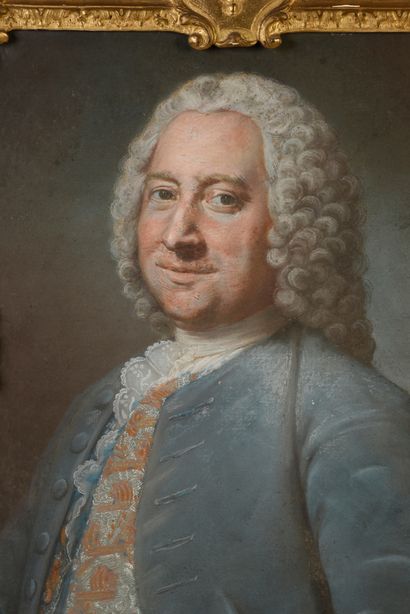Attribué à Léon-Pascal Glain (1723-1789) Portrait de François Estienne (1693-1751)
Pastel...