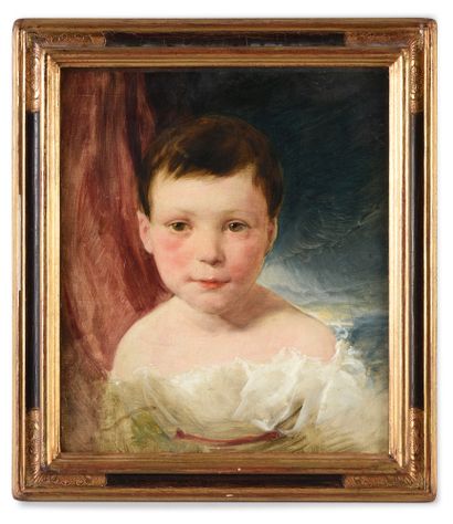 Entourage de Thomas LAWRENCE (1769-1830) Portrait of a child
Oil on canvas 38 x 33...