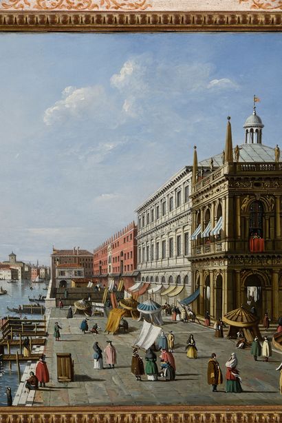 Dans le goût de CANALETTO Venise, Vue du quai dei Schiavoni
Paire de toiles 42 x...