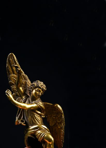Luigi VALADIER Deux anges
Paire d'éléments d'applique en bronze très finement ciselé...