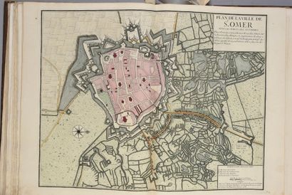 null 
CARTOGRAPHY - Collection of maps, mainly by Jaillot, 2 volumes in-folio, full...