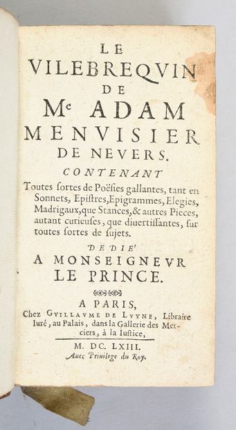 ADAM, maître Le vilebrequin de Me Adam, menuisier de Nevers contenant toutes sortes...