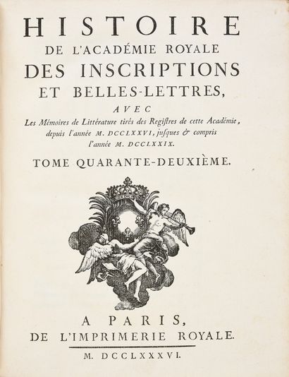 null Histoire de l'Académie des Inscriptions et des Belles-lettres
Paris, impr. Royale,...