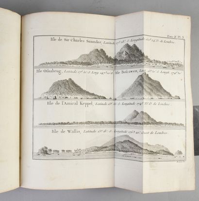 HAWKESWORTH, John Cartes et figures des voyages entrepris par ordre de sa Majesté...