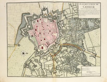 null 
CARTOGRAPHIE - Recueil de cartes, principalement de Jaillot 2 vols in-folio...