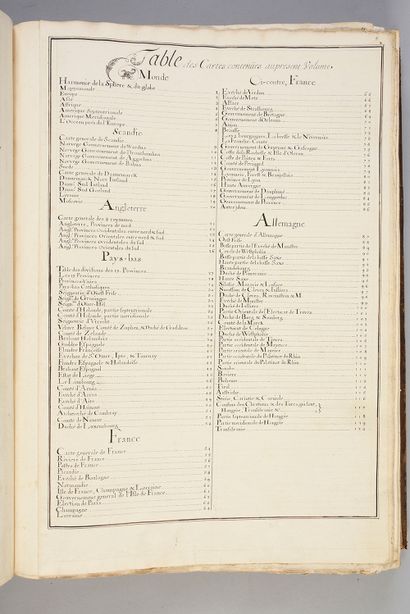 null 
CARTOGRAPHIE - Recueil de cartes, principalement de Jaillot 2 vols in-folio...