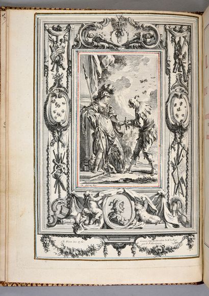 null ÉRASME - Eloge de la folie
S.l., 1751. 
In-4, full morocco richly decorated...