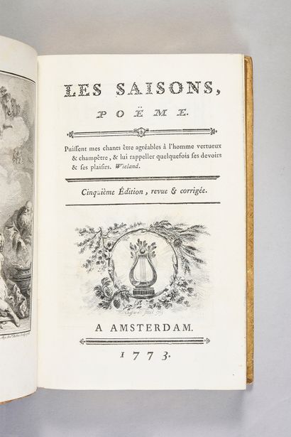 LAMBERT, Jean-François de (1716-1803) Attribué à Les Saisons, Poème. Cinquième édition,...