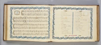 null MUSIC MANUSCRIPT 
Collection of airs, with guitar accompaniment
Circa 1750.
Title...