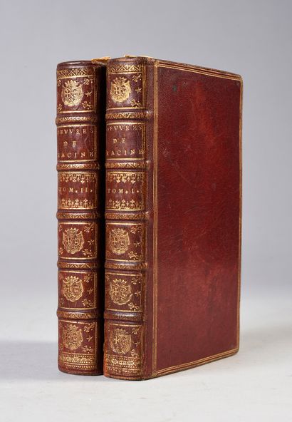 RACINE, Jean Œuvres [...]
P., Denys Thierry 1702.
2 vols in-12, plein maroquin rouge,...