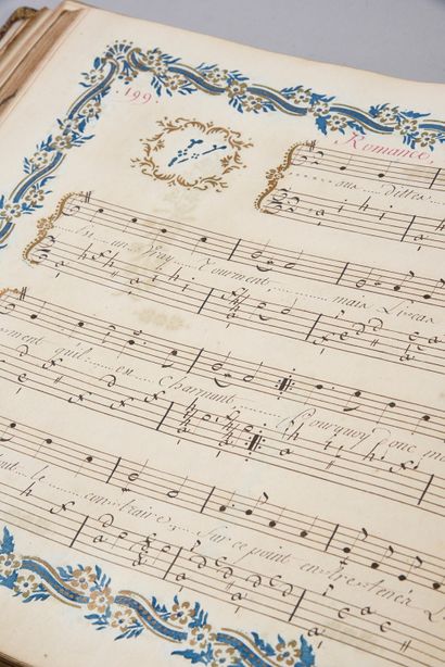 null MANUSCRIT DE MUSIQUE 
Recueil d'airs, avec accompagnement de guitare
Circa 1750.
Titre...