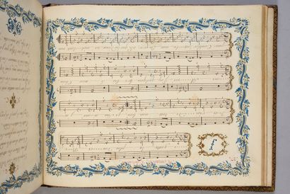 null MUSIC MANUSCRIPT 
Collection of airs, with guitar accompaniment
Circa 1750.
Title...