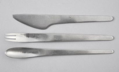 Arne JACOBSEN (1902-1971) & A. MICHELSEN Editeur, 1957 Suite of 42 pieces of cutlery...