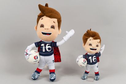 null Ensemble de 2 mascottes officielles «Victor» pour l'Euro 2016 en France avec...