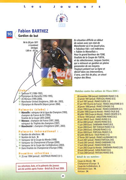 null Guide médias de l'Équipe de France pour le Championnat d'Europe 2004 au Portugal...