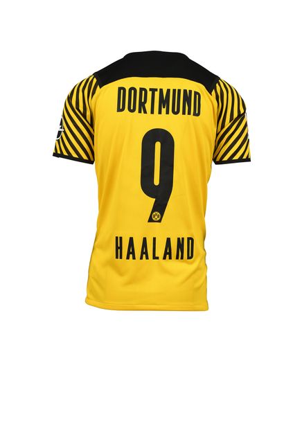 null Erling Haaland. Attaquant. Maillot N°9 du Borussia Dortmund pour la saison 2021-2022...