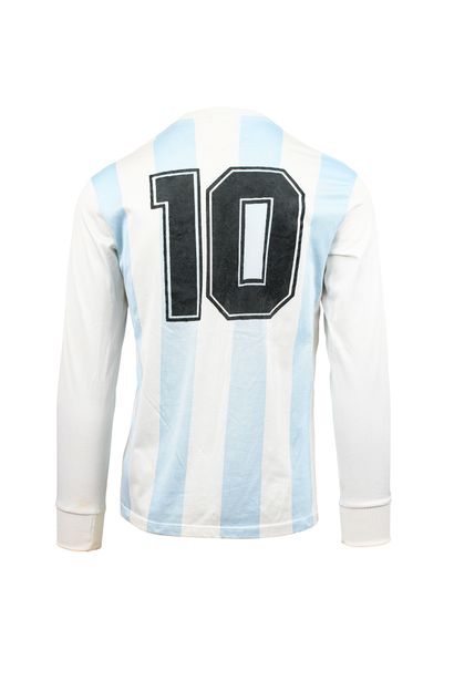 null Diego Maradona. Maillot N°10 aux couleurs de l'Équipe Nationale d'Argentine...