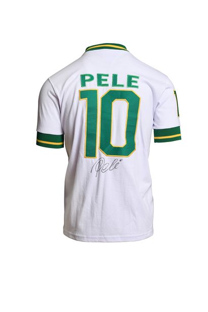 null Pele. N°10 of the Cosmos of New -York with the authentic autograph of the champion...